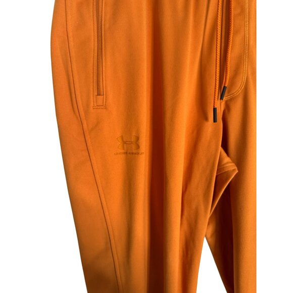 NWT Under Armour XL Mens Jogger Pants Orange Loose Fit 100% Polyester - Picture 7 of 16